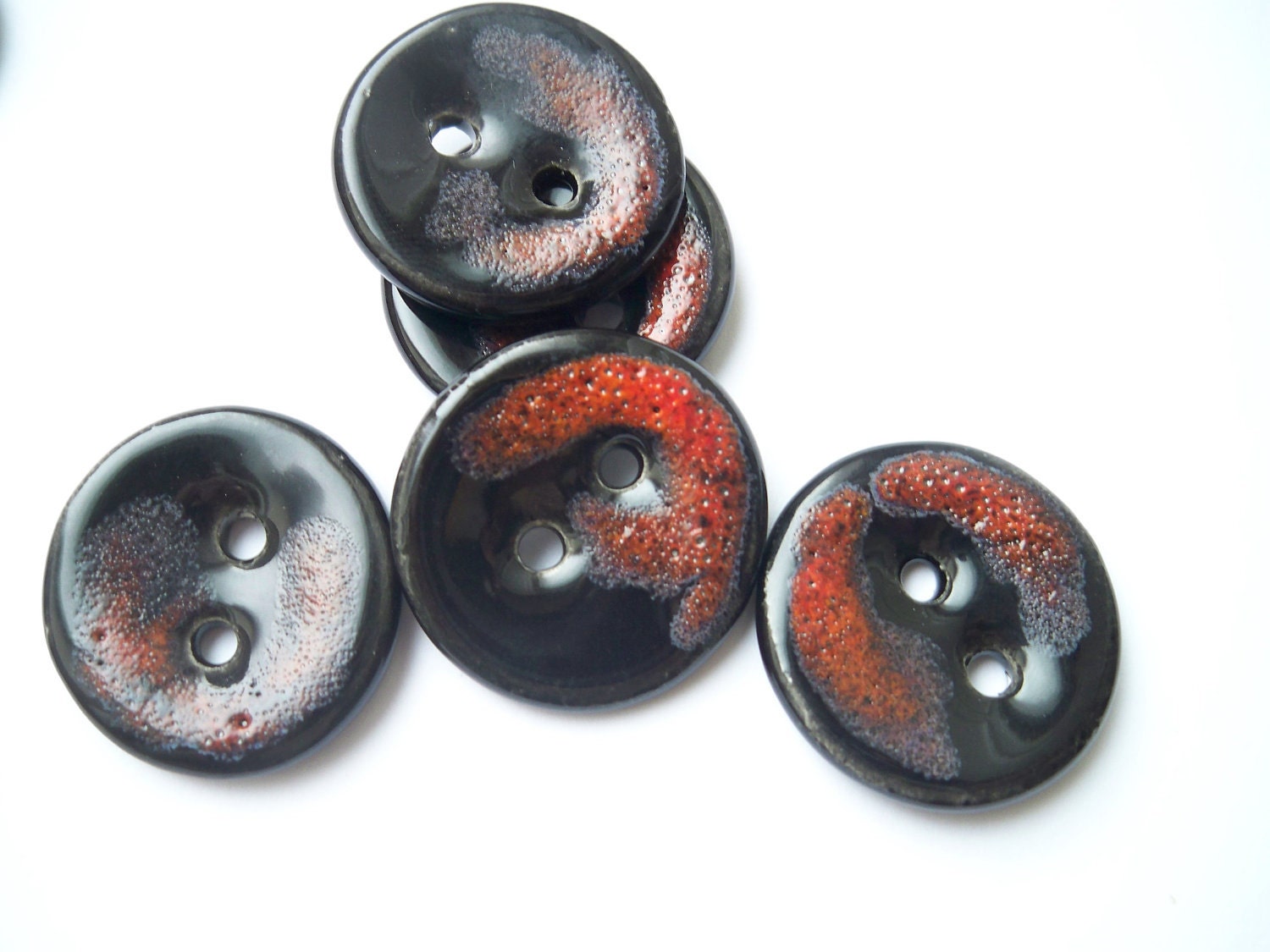 Lava Flow Ceramic Buttons