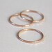 3 rose gold filled stackable skinny rings - hammered rings, everyday rings