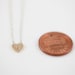 3 personalized bridesmaid necklaces, bridesmaid gift package - tiny initial heart necklaces (gold and silver combination)