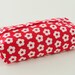 Wet wipe case  - red and white retro flower