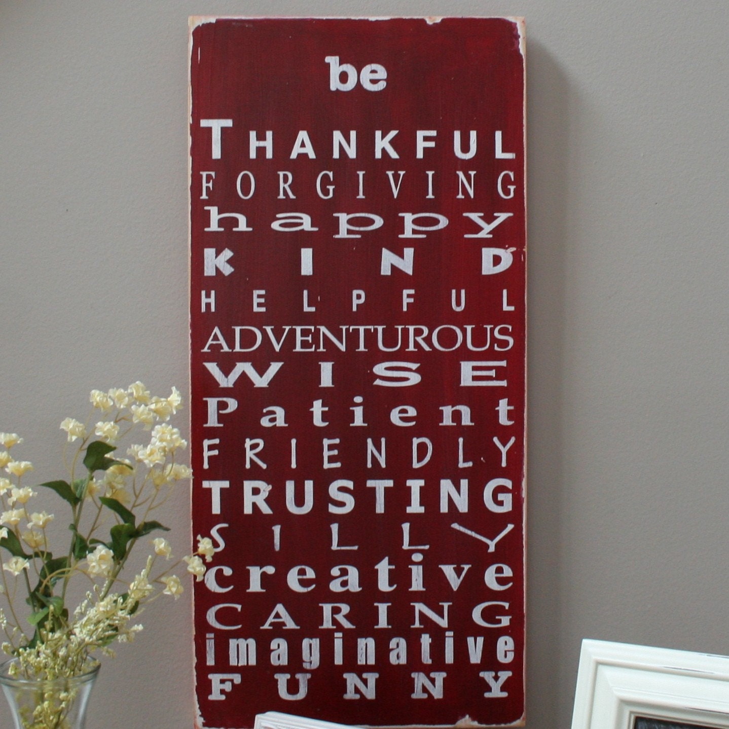 Family Rules Sign -  be - Typography Word Art