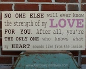 Strength of My Love Word Art Sign - The Perfect Sign for a Baby Girl's Nursery