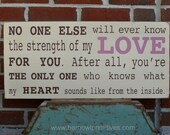 Strength of My Love Word Art Sign - The Perfect Sign for a Baby Girl's Nursery