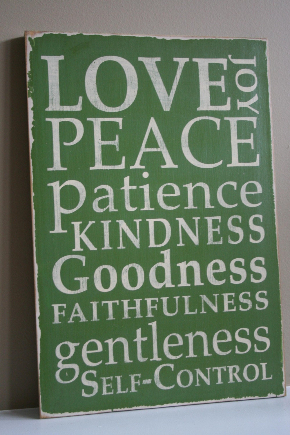 Fruit of the Spirit Typography Word Art - Makes a wonderful Wedding, Anniversary or House Warming Gift