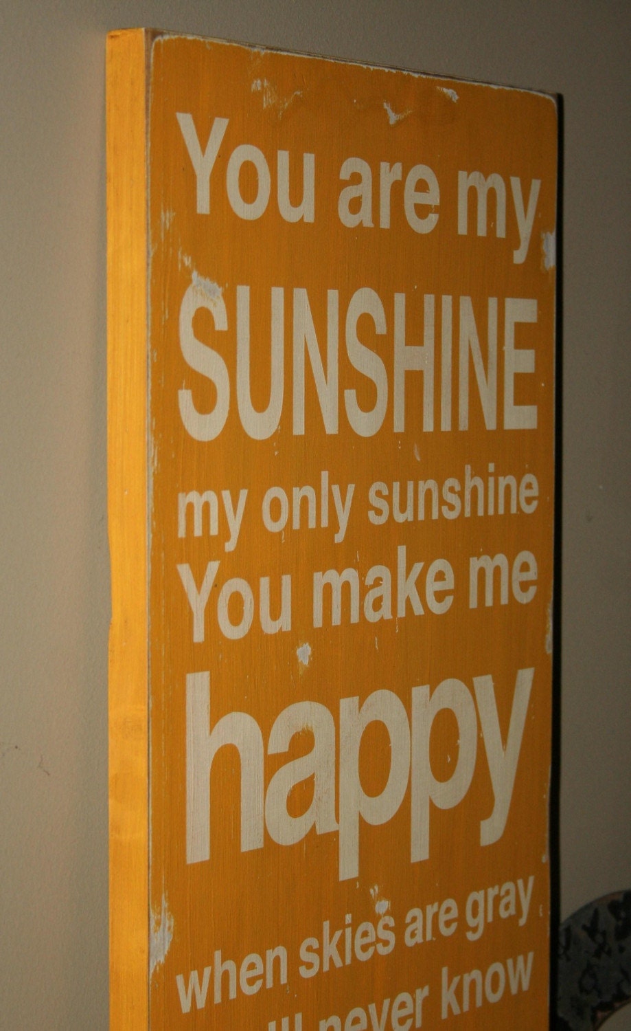 You Are My Sunshine Typography Word Art Sign