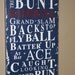 Baseball Typography Word Art Sign  - Take Me Out to the Ball Game - This is the Perfect Coaches Gift