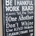 Family Rules Sign Version III - Typography Word Art