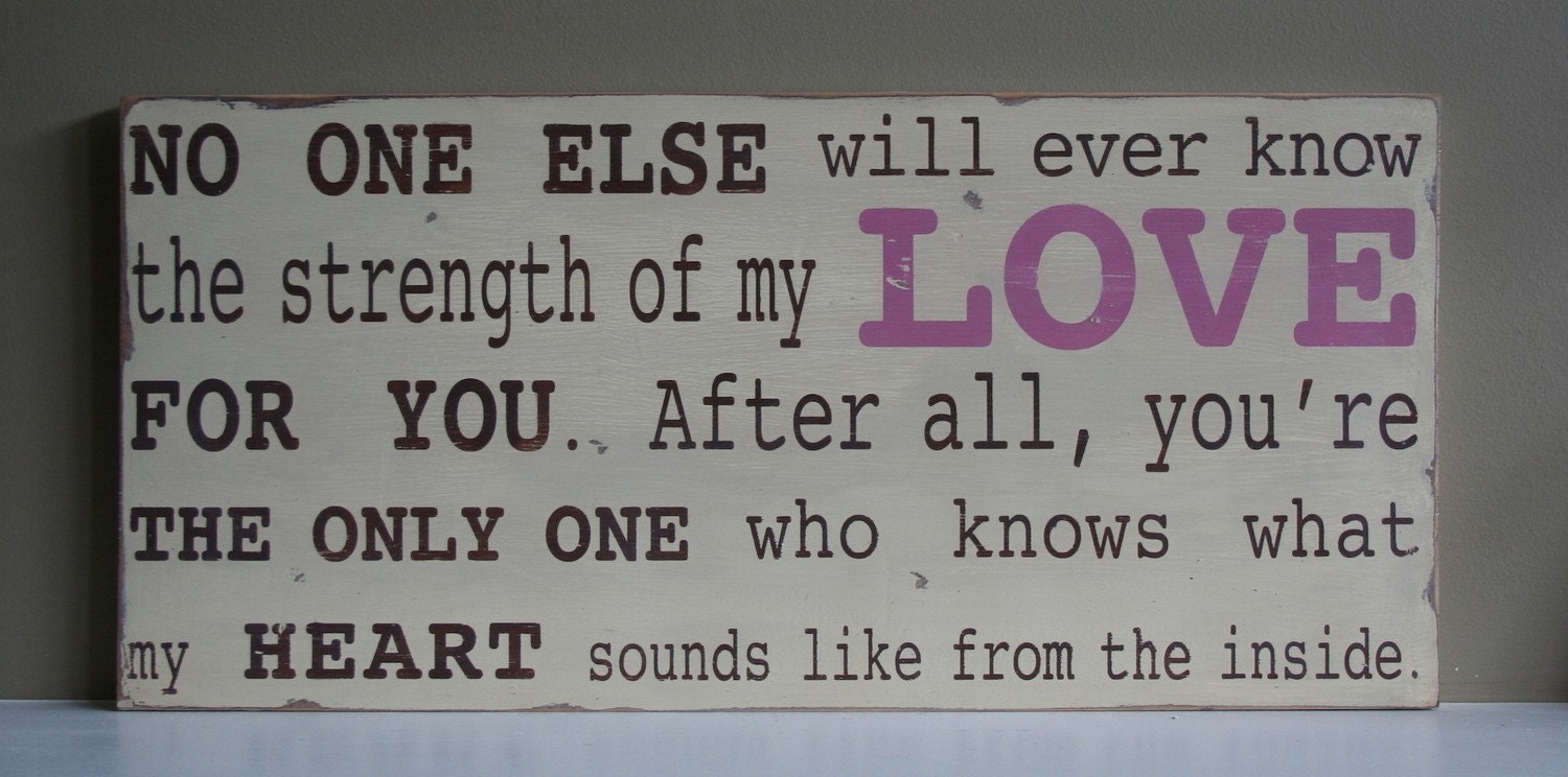 Strength of My Love Word Art Sign - The Perfect Sign for a Baby Girl's Nursery - Pick Your Colors
