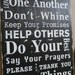 Family Rules Sign Version II - Typography Word Art