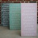 The First Family Rules - Distressed Typography Word Art Sign - Perfect for a Nursery - You Pick the Color