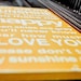 You Are My Sunshine Sign Typography Word Art in Golden Yellow