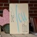 beYOUtiful Heavily Distressed Sign in cream Vintage Style