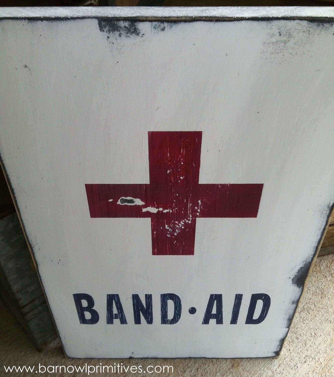 Band Aid Heavily Distressed Vintage Style Sign