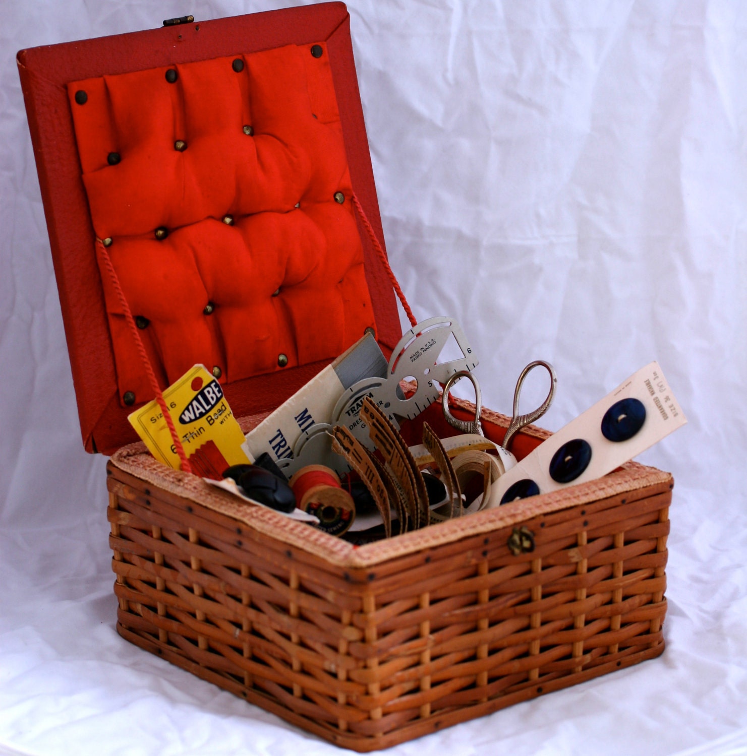 wicker sewing basket