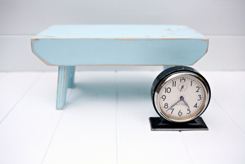 Vintage Style Step Stool No. 1 in Sky Handmade by Circle Creek Home