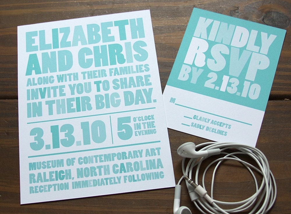 Urban Wood Type // Wedding Invitation Package