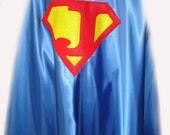 Children's Custom Made Handmade Personalized Initial Superhero Kid Cape