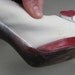 Vintage shoes -- QUEEN of HEARTS 40s pinup wwii leather bride platform hearts