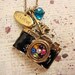 Vintage Style Camera Necklace with believe charm and Eiffel Charm
