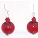 Red Glass Lampwork Earrings