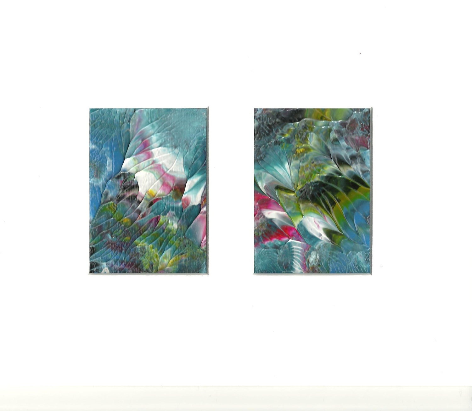 ACEO Acrylic Original Paintings. Sea in Abstract Original Fine Art