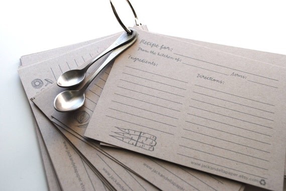 sweet stack of recipe cards - set of 24