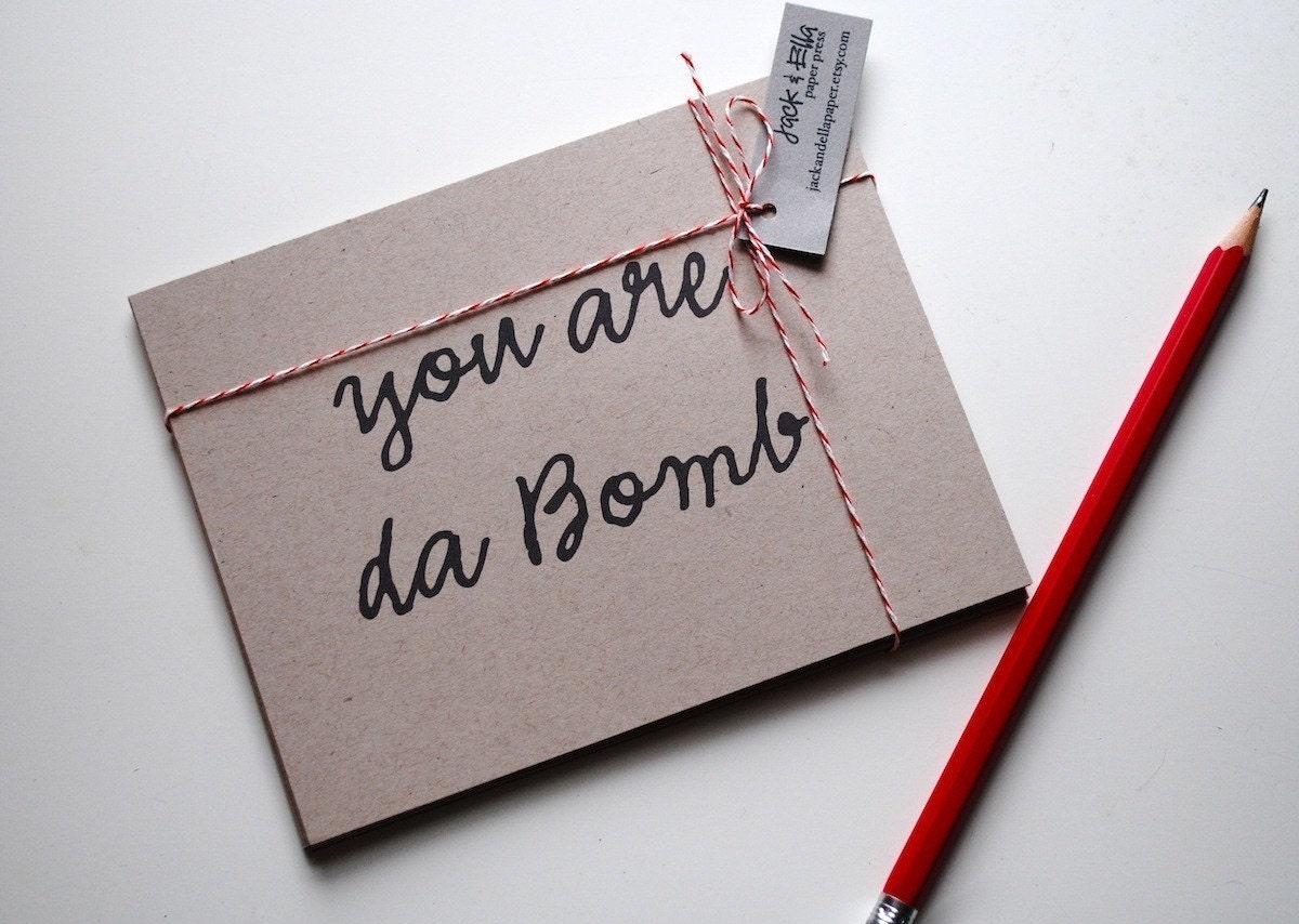 you-are-da-bomb Thank You Postcards 12-pack