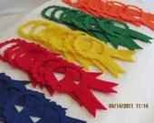 DIY Colored Felt Award Ribbons