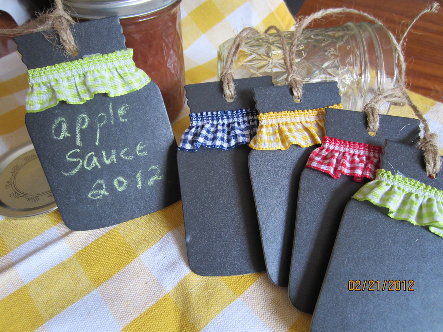 DIY Chalkboard Tags-Blackboard Vinyl Labels-Chalkboard Canning Jar Tags-Vinyl Chalkboard Mason Jars-Rustic Wedding