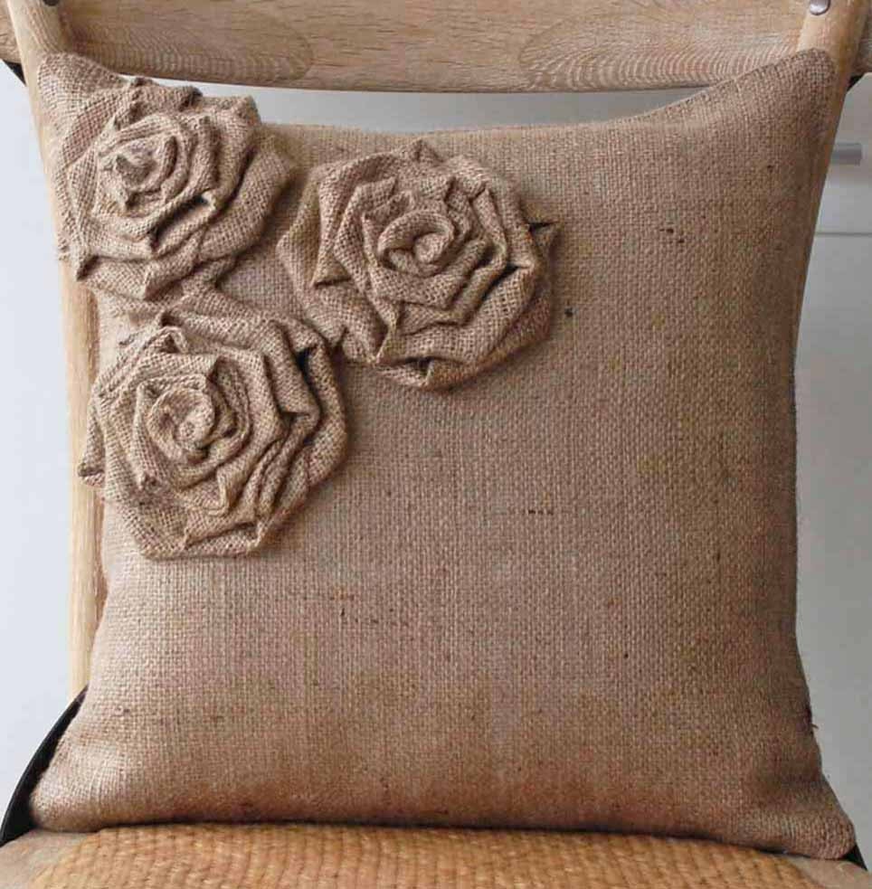 Burlap flowers