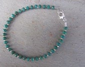 Faceted Turquoise & Silver Bracelet