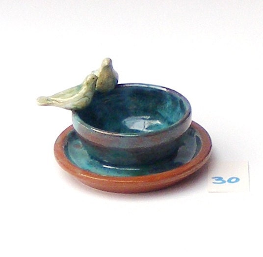 Ceramic Bird Bowl.no 30.  birds made of a mixture of pottery clay  with porcelain,