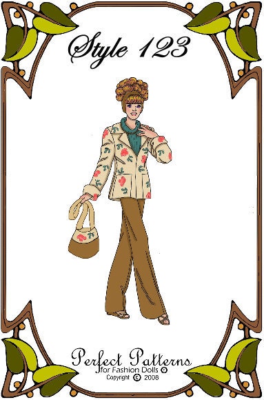 PDF Pattern - Shopping On Fashion Avenue - Perfect Patterns Style No. PDF-123SB - Fits 11.5" Fashion Dolls