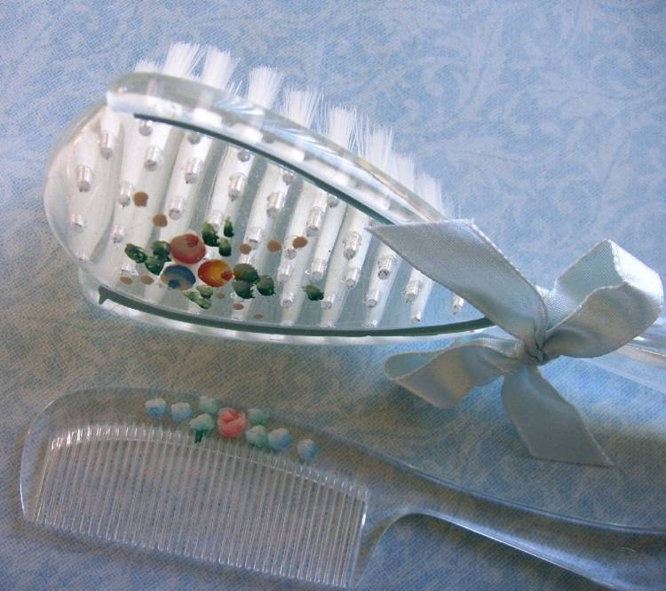 Lucite Baby Brush & Comb Set