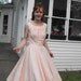 Vintage 50s Pink Lace Dress XS S Party