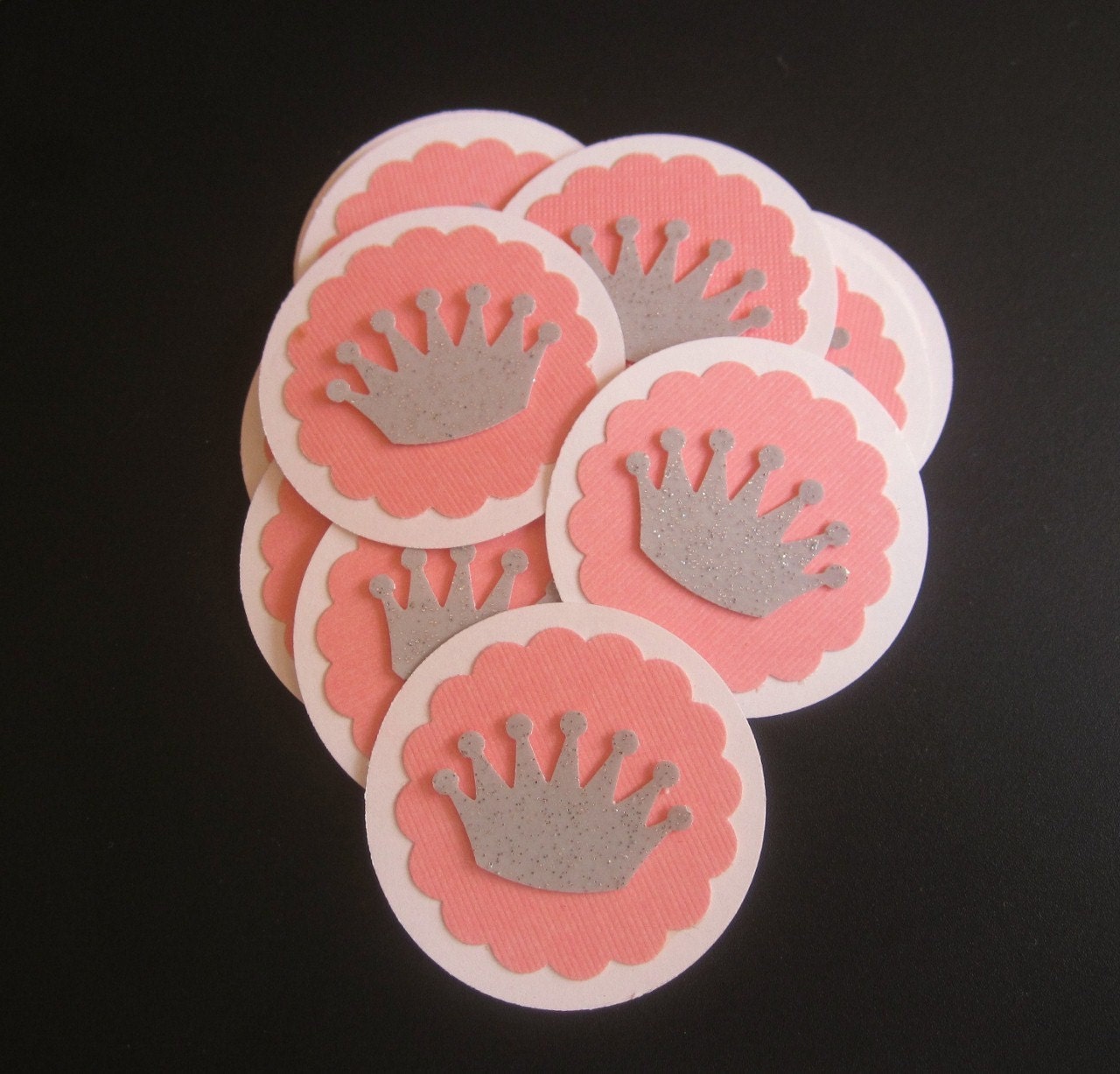 Set of 6 Princess Scrapbooking Embellishments