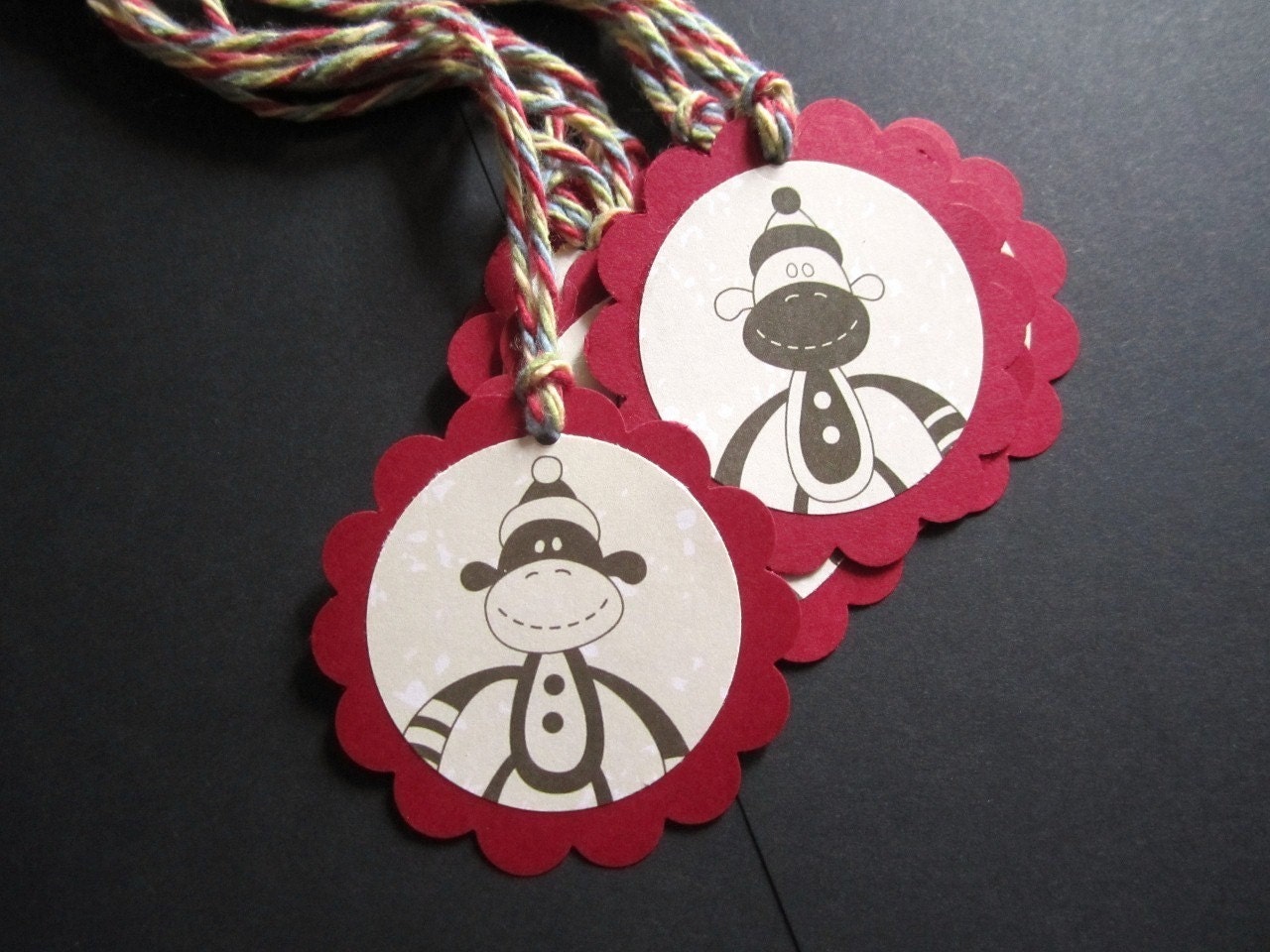 Sock Monkey Collection - Set of 8 Gift or Favor Tags