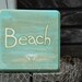 Beach handpainted wood sign 6x6 acrylic