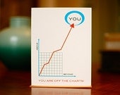 You're Off The Charts - Line Graph Congratulations Card (100% Recycled Paper)