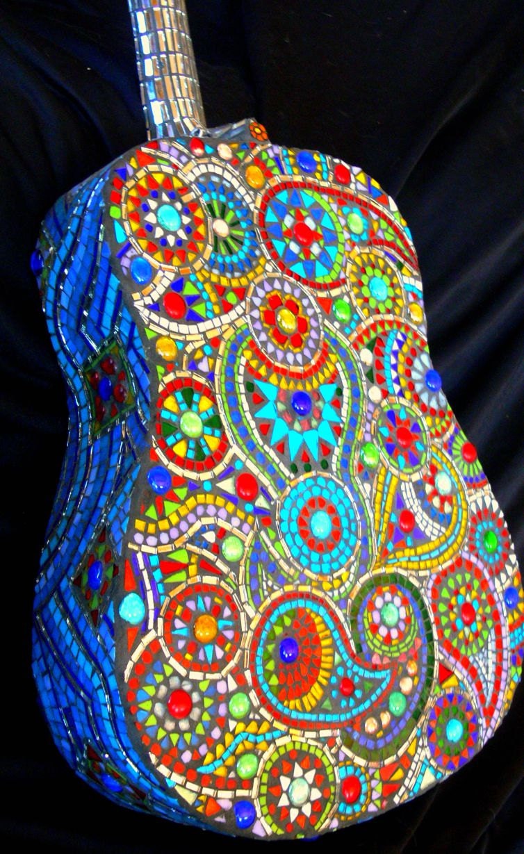Stained Glass Mosaic Guitar