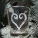 Kingdom Hearts etched shot glass