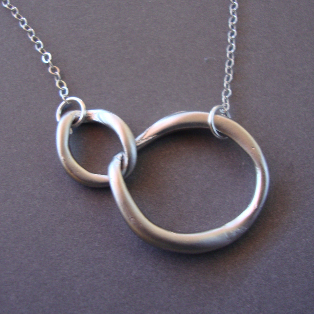 Silver Link Necklace - Best Friends - Always Together Necklace - Original 4ever4