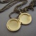 Multi Strand Vintage Locket Necklace Antique Brass Multi Layer Chains round Locket pendant to keep photos, antique style