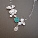 Summer Breeze Necklace, silver orchids hand stamped leaf Personalized, Beach Wedding, bridesmaids gifts, bridal, Customized