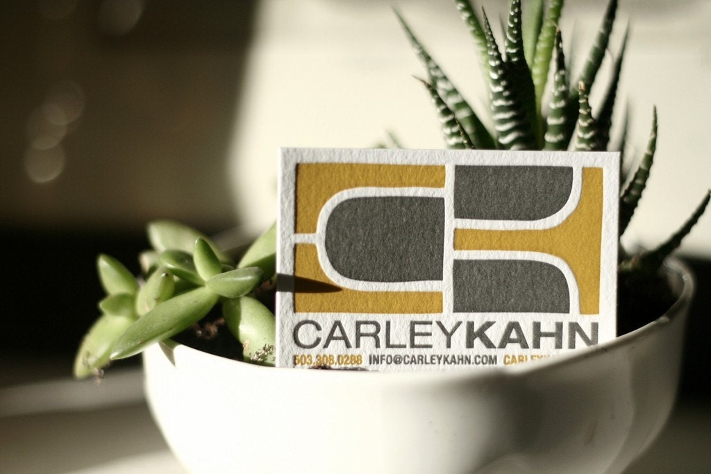 Custom Letterpress Printed Business Cards