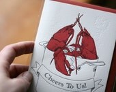 Love Lobsters Letterpress Card
