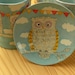 Owl Plate, Owl in the Clouds, Owl Art,
