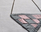 Triangle Dupioni Silk Necklace - (Ready to Ship)