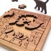 Mini Cat Puzzle - Sustainable Harvest Black Cherry and Walnut - Food Safe Oil Finish . Timber Green Woods