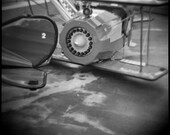 Framed Photograph, Airplane - carnival ride for a dude, pretend you are the pilot and aim for the sky, 9"x9" Handmade Philly Team